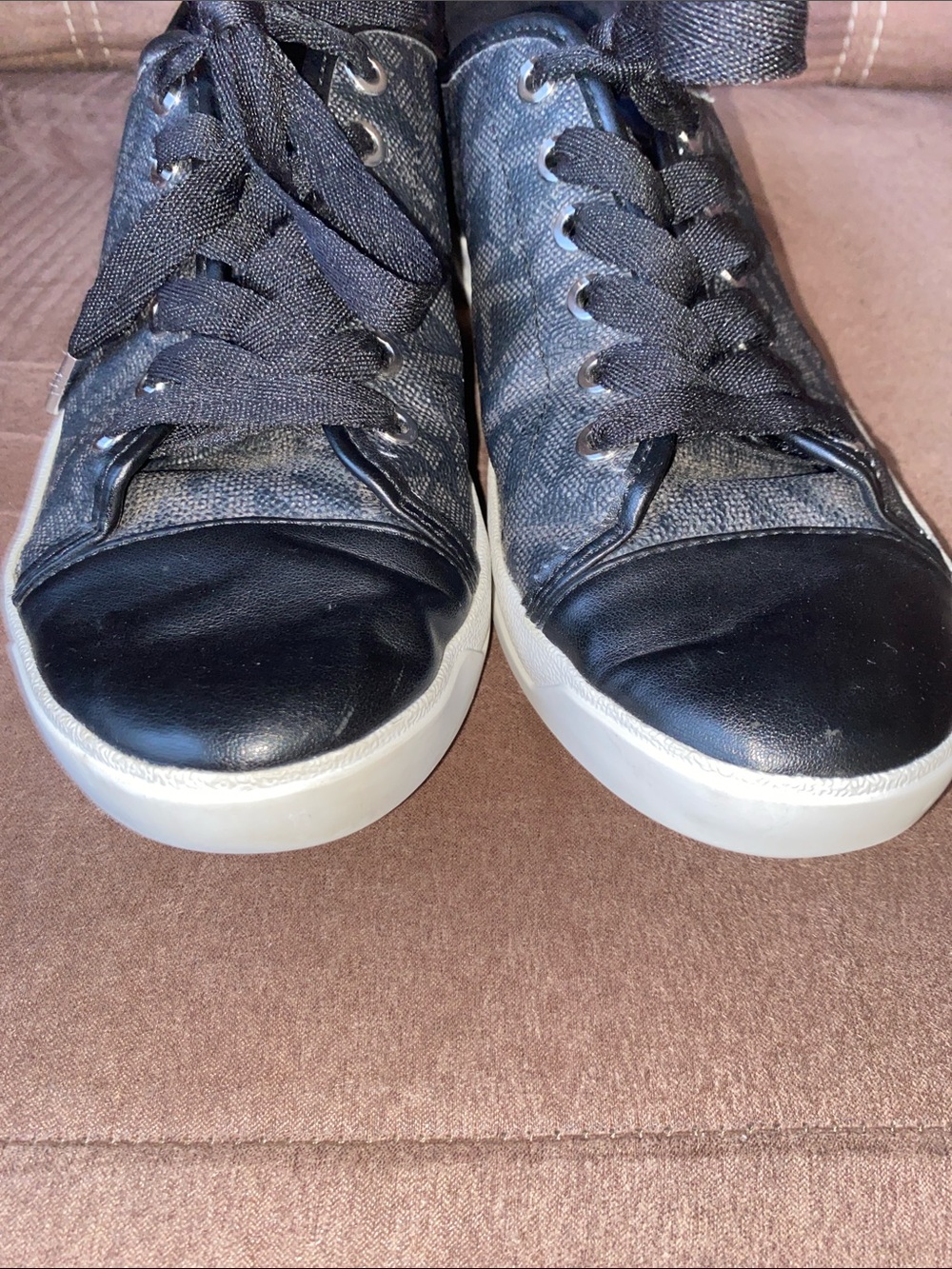 Michael Kors Black Low-Top MK Logo Sneakers - Picture 12 of 12